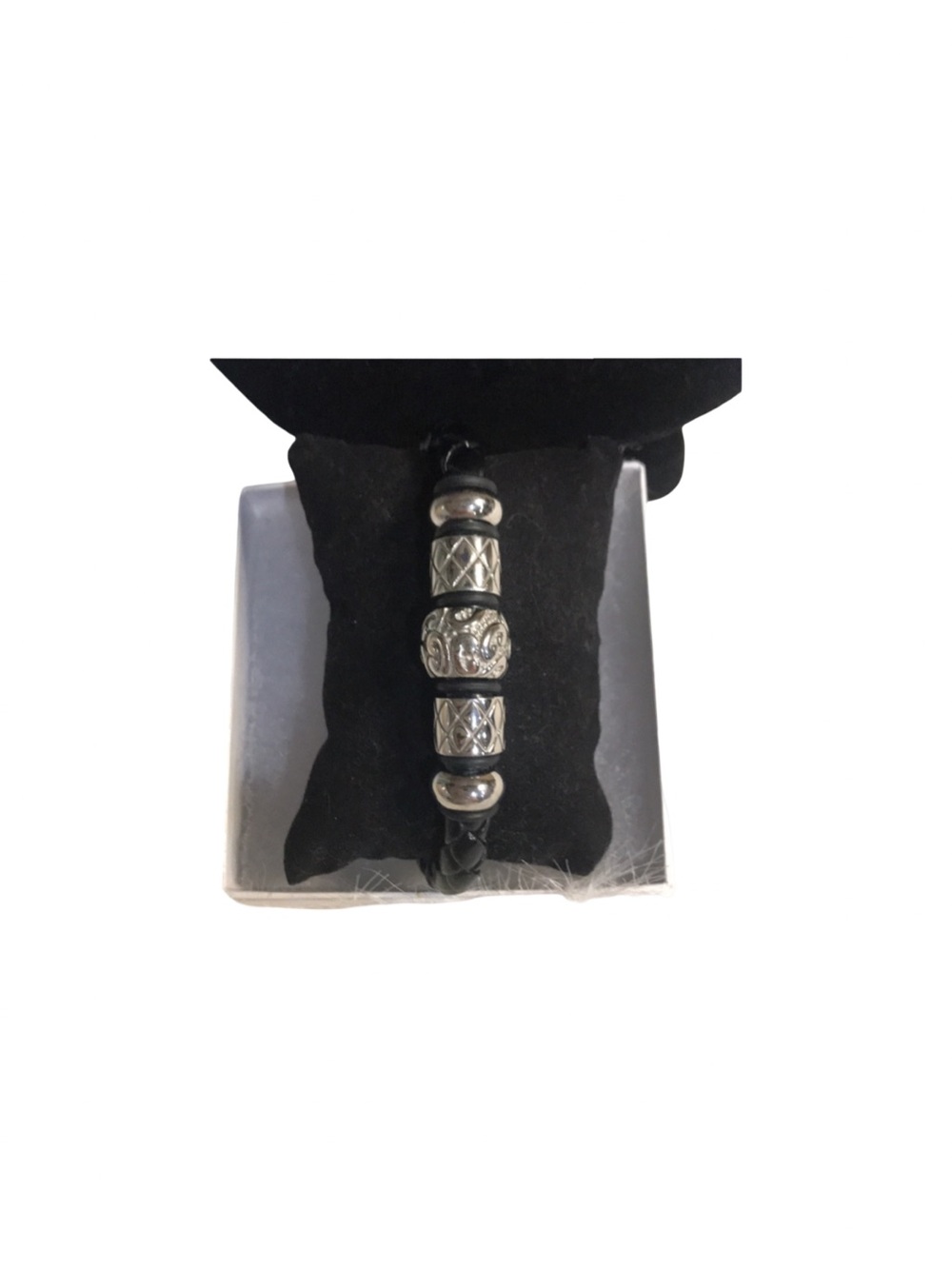 Beautiful Stainless Steel and Leather Rope Bracelet